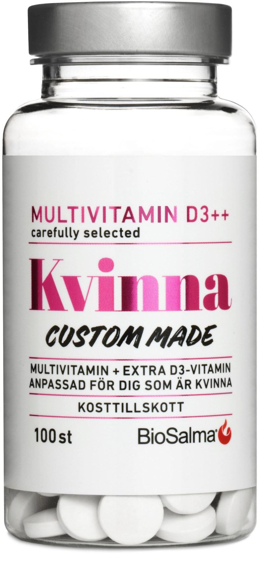 BioSalma Multivitamin Kvinna D3-vitamin++ från BioSalma – tabletter