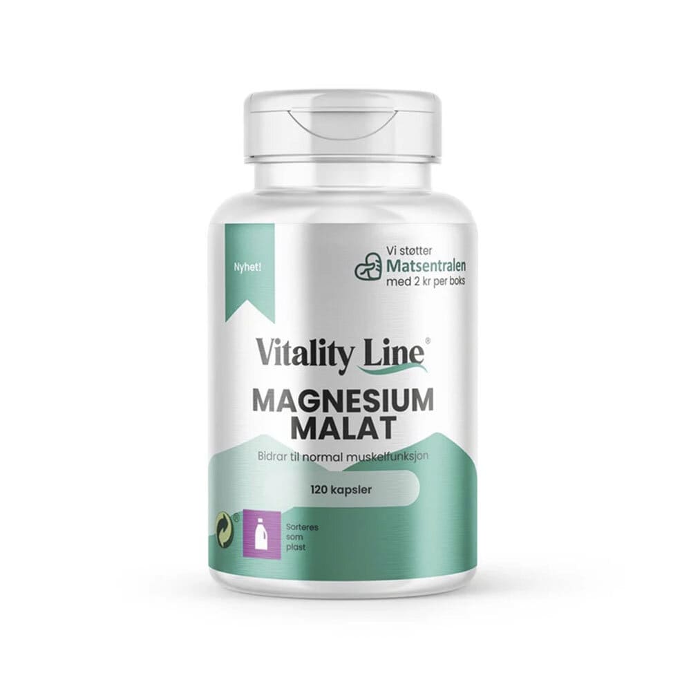 Magnesium malat 120 kapslar från Vitality Line – kapslar
