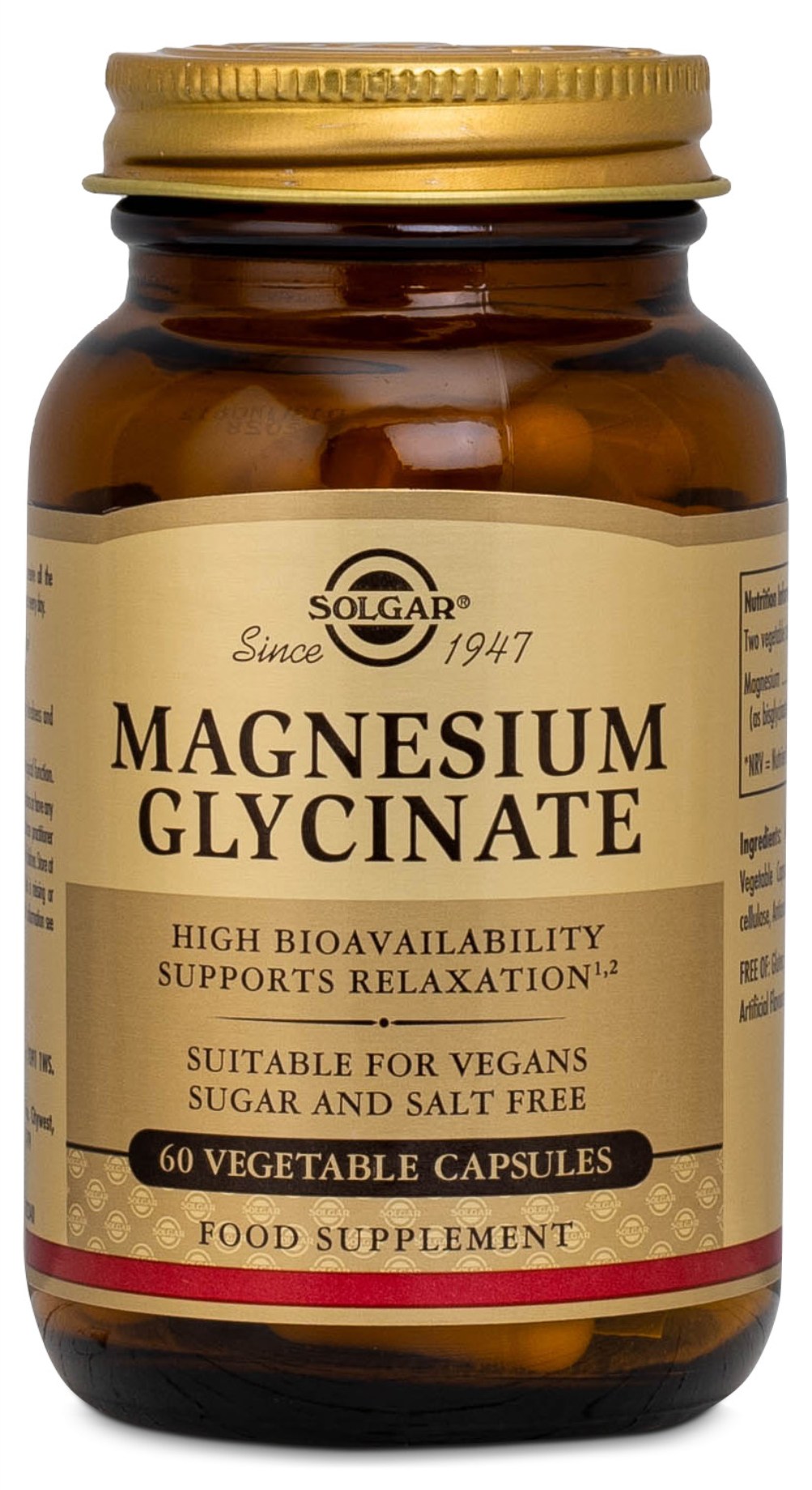 Solgar Magnesium Glycinate från Solgar – kapslar