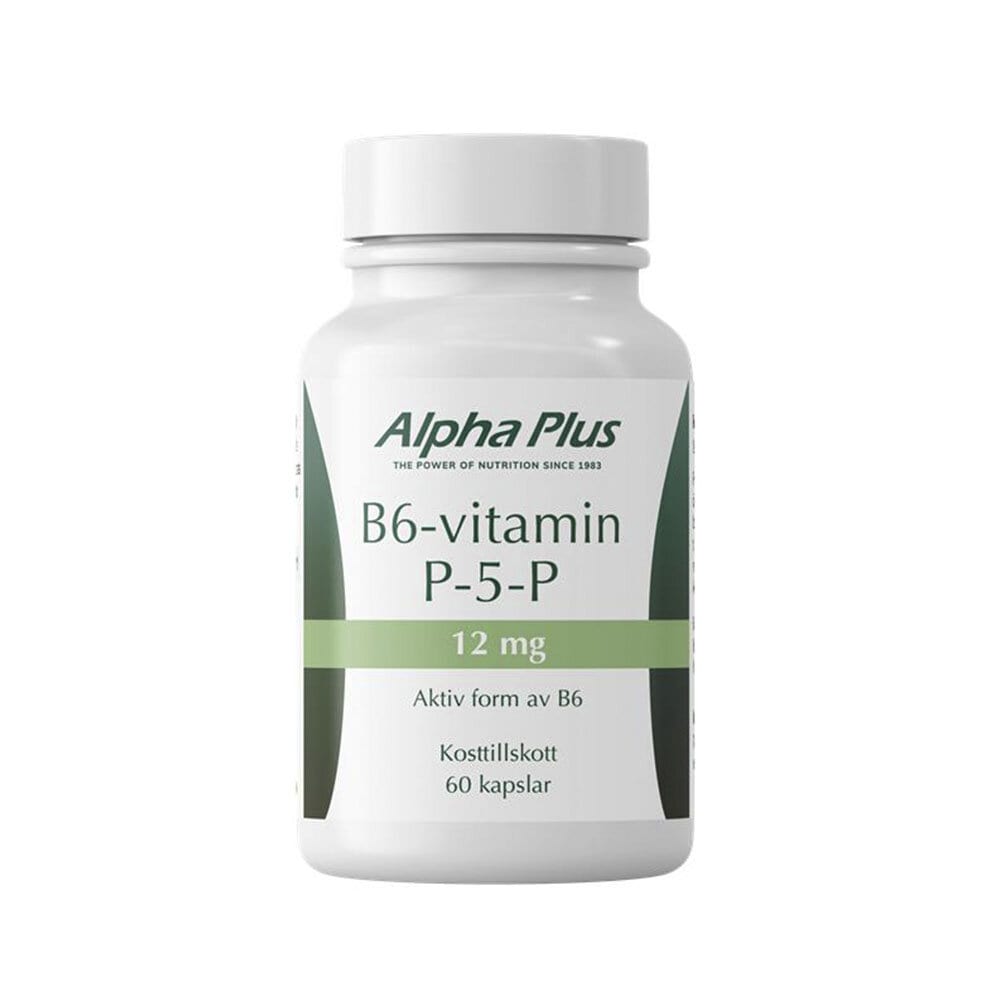 B6-vitamin P-5-P 12mg 60 kap från Alpha Plus – kapslar