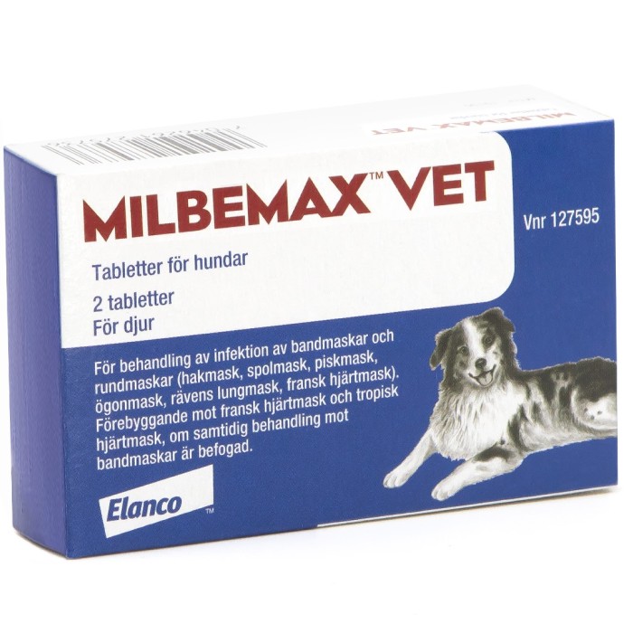 Milbemax vet. för hundar, tablett 2 st från Milbemax – tabletter