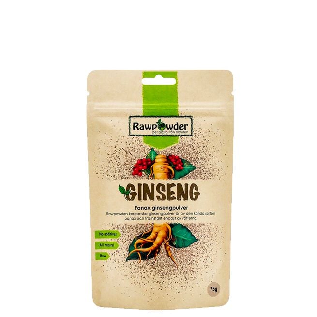 Ginseng Panax 75 g från Rawpowder – pulver