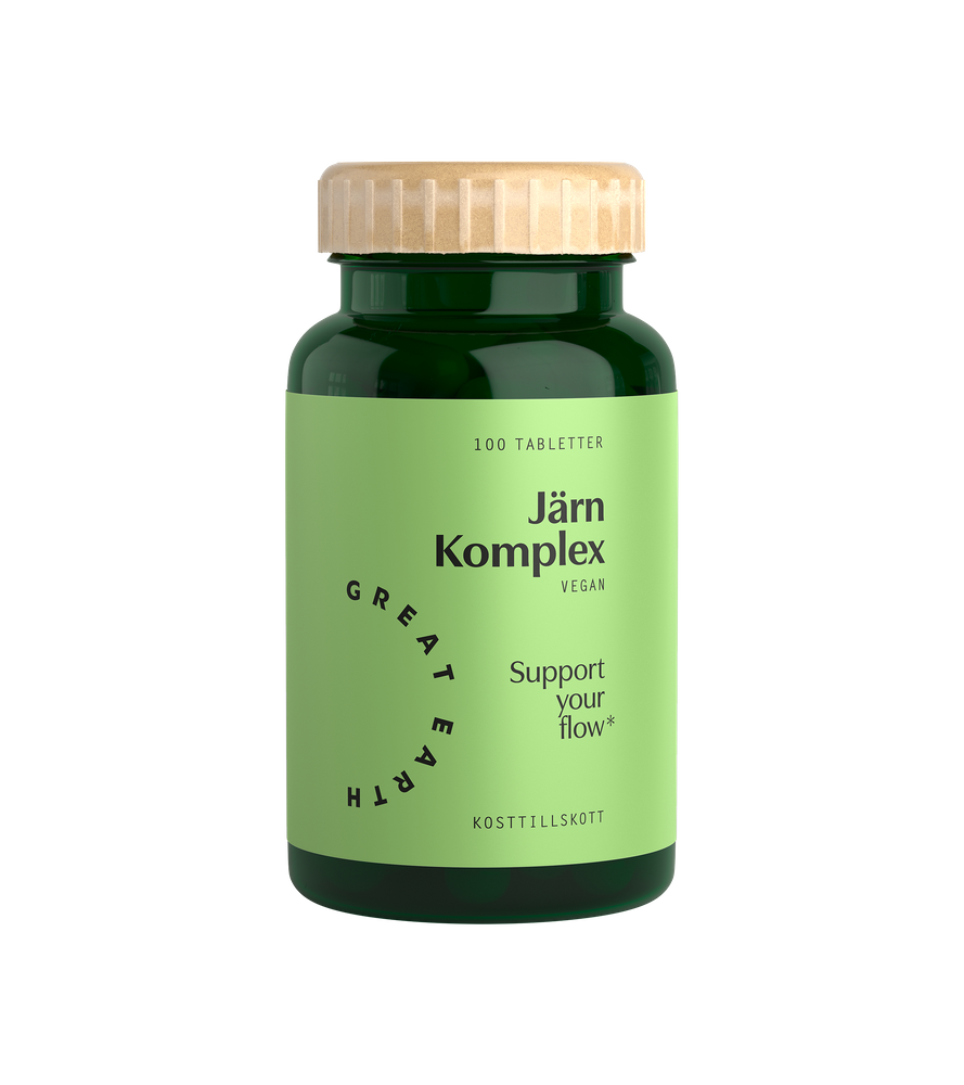 Järn Komplex 25mg, 100 tabl, Preglife från Great Earth – tabletter