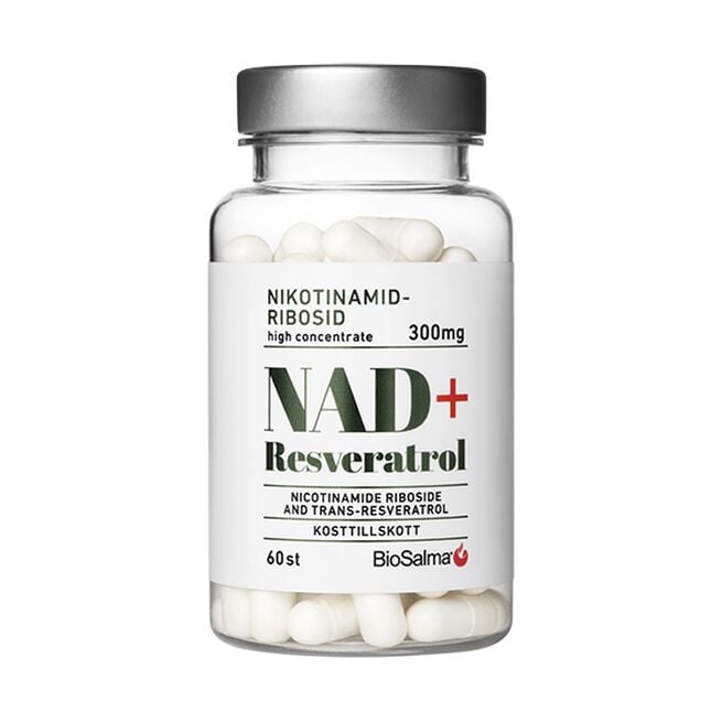 NAD+ 300mg +Reservatrol 60st från BioSalma – kapslar