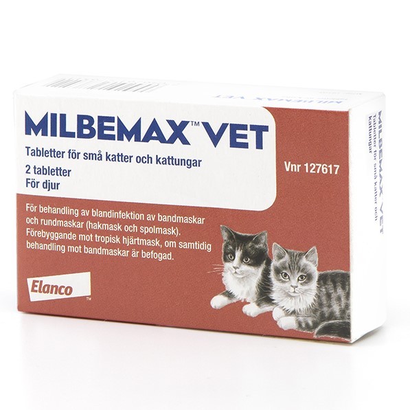 Milbemax vet. för små katter och kattungar, filmdragerad tablett 2 st från Milbemax – tabletter