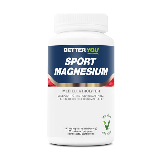 Sportmagnesium 120 kaps från Better You – kapslar