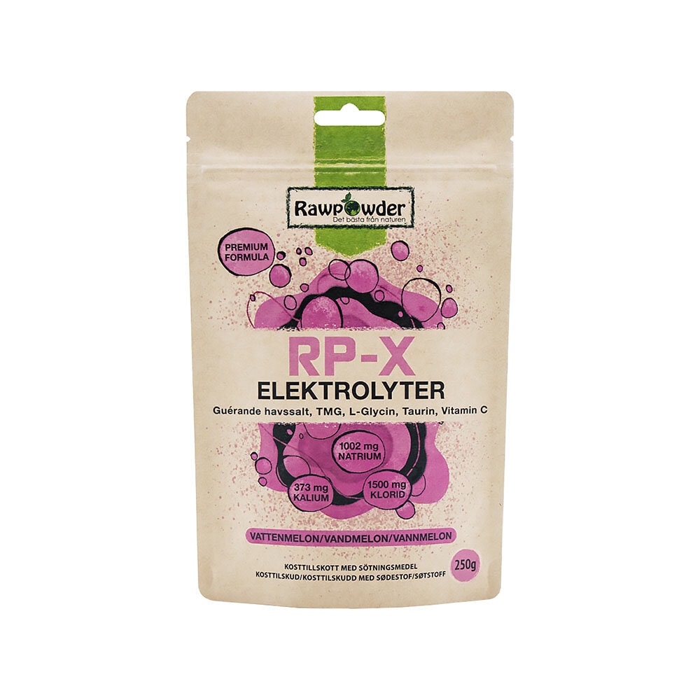 RP-X Elektrolyter Vattenmelon 250g från Rawpowder – pulver
