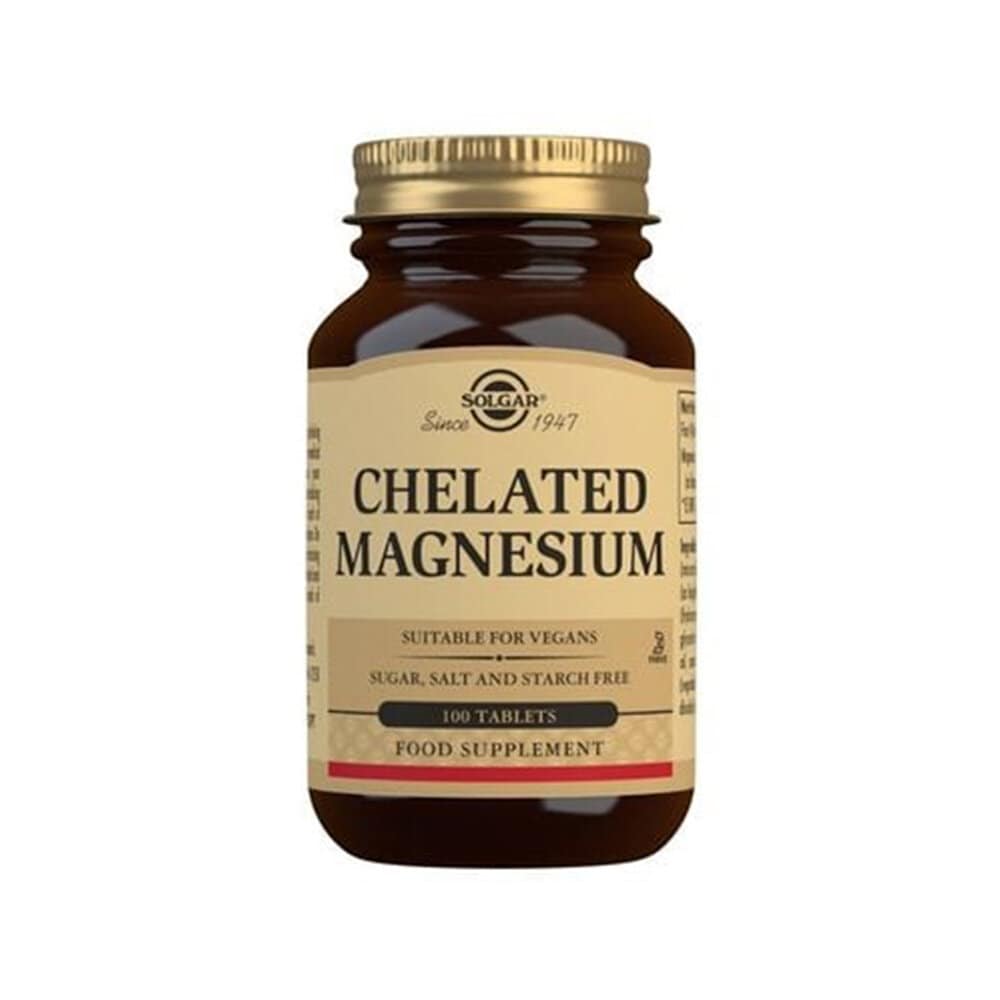 Chelated Magnesium 100 tabletter från Solgar – tabletter