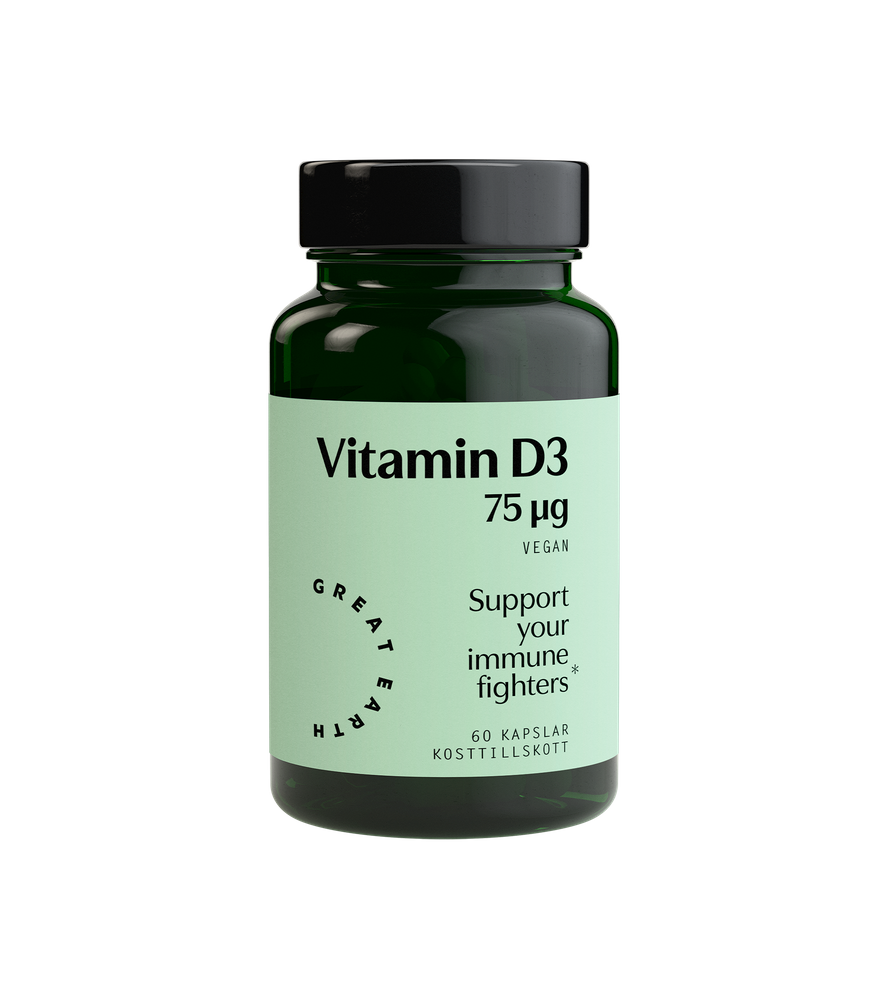 Vitamin D3 75 mcg från Great Earth – kosttillskott