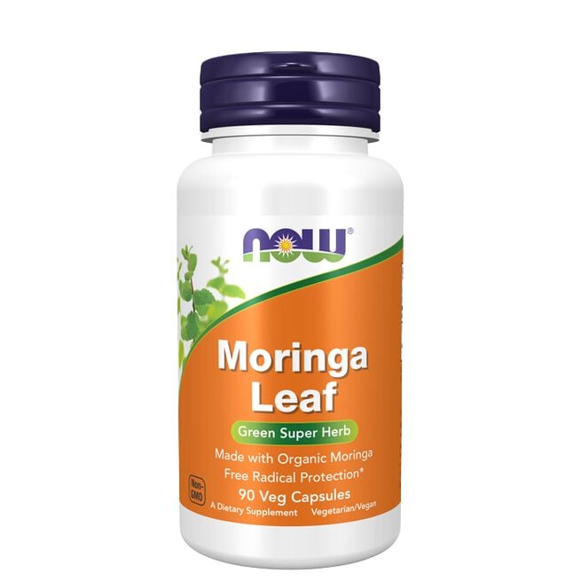 Organic Moringa Leaf 400 mg 90 kapslar från Now Foods – kapslar