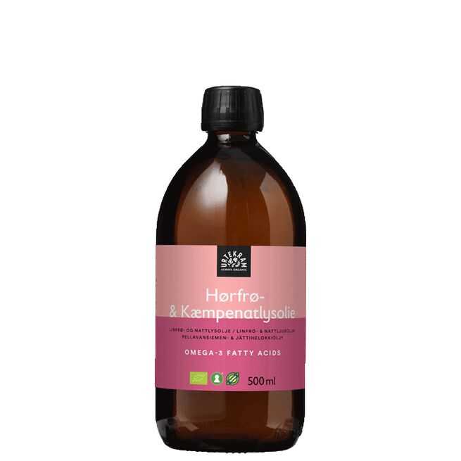 Linfrö och Nattljusolja 500 ml från Urtekram – vätskor