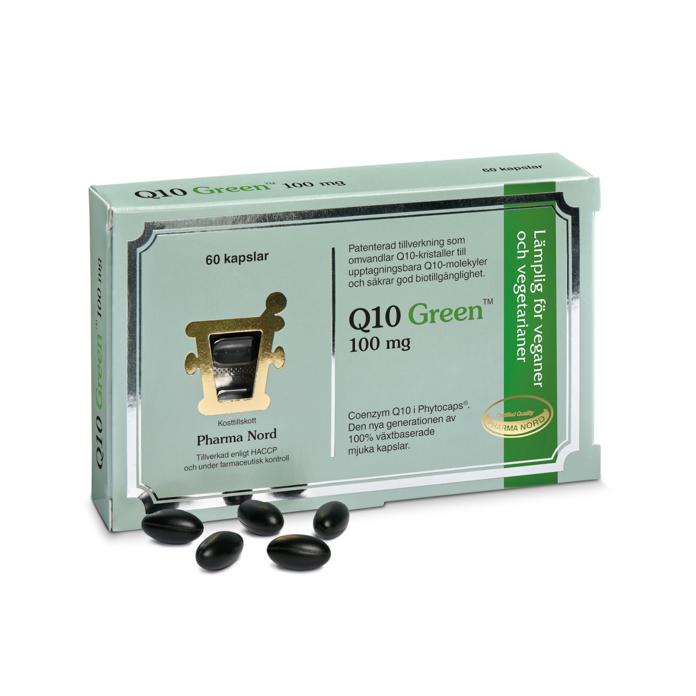 Q10 Green 100mg 60 kapslar från Pharma Nord – kapslar