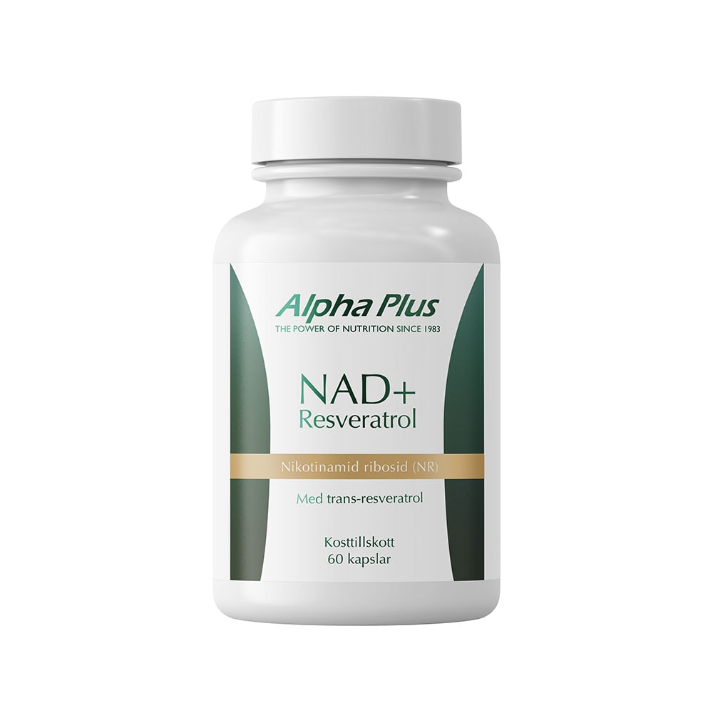 NAD+ Resveratrol 60 kapslar från Alpha Plus – kapslar