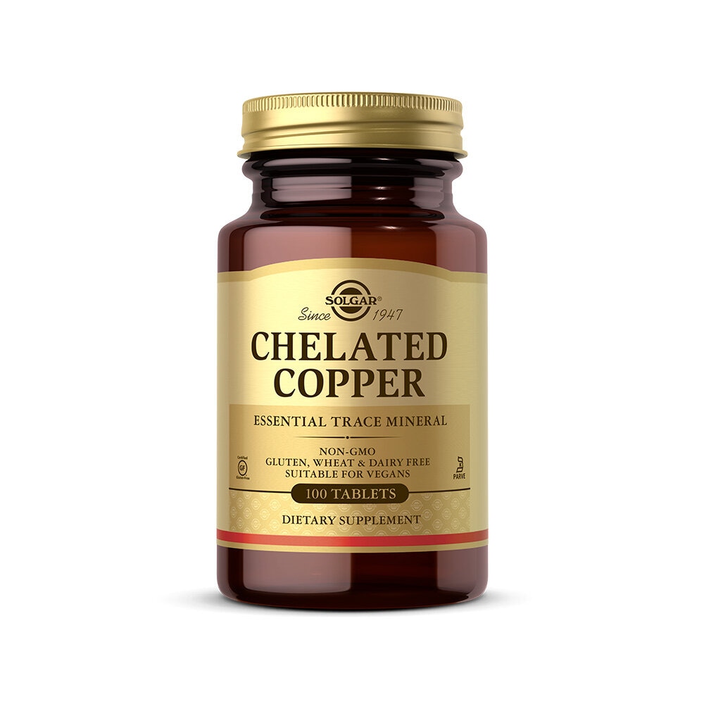 Chelated Copper 100 tabletter från Solgar – tabletter