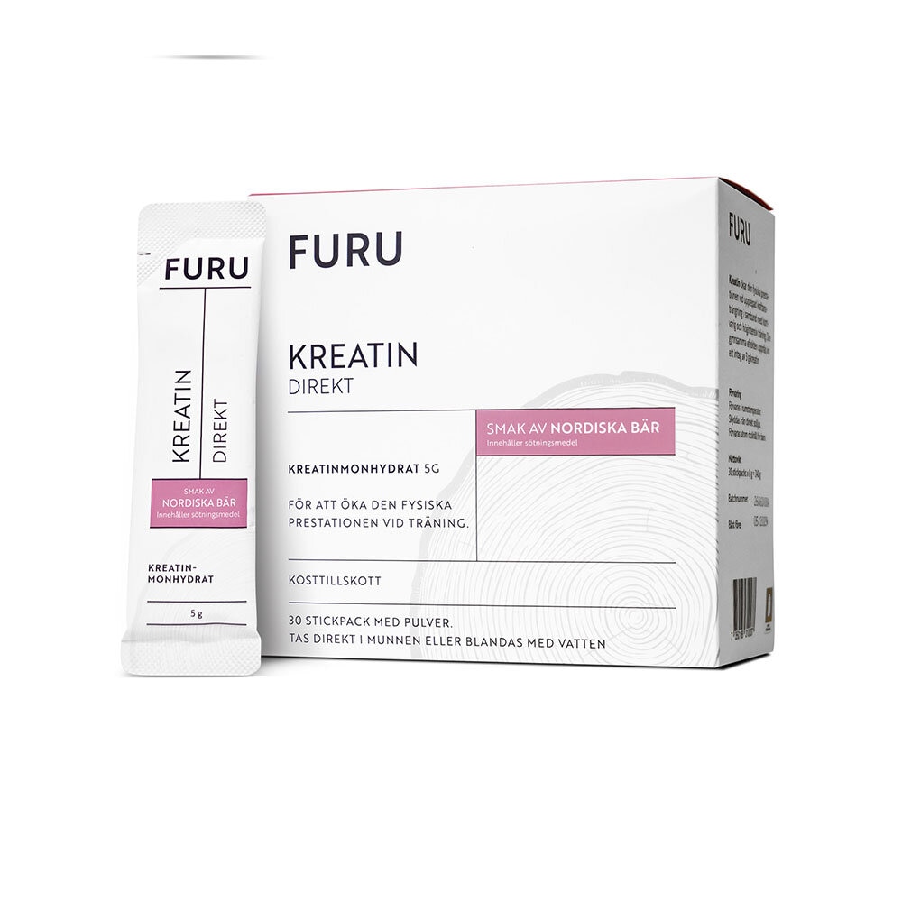 Kreatin Direkt Nordiska Bär 30 stickpacks från FURU – pulver
