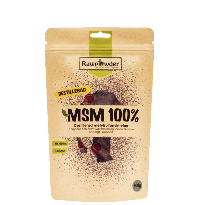 MSM 100% 500 g från Rawpowder – pulver
