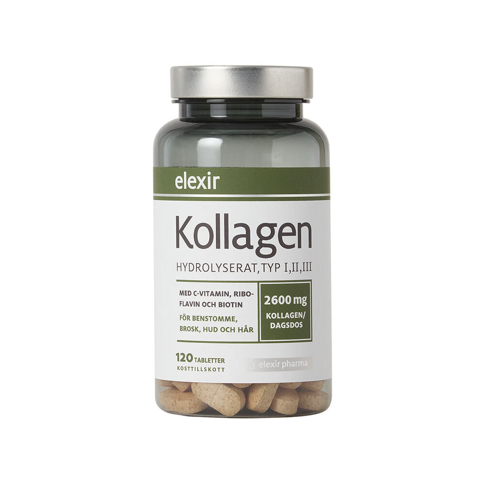 Kollagen I II III 120 tabletter från Elexir Pharma – tabletter