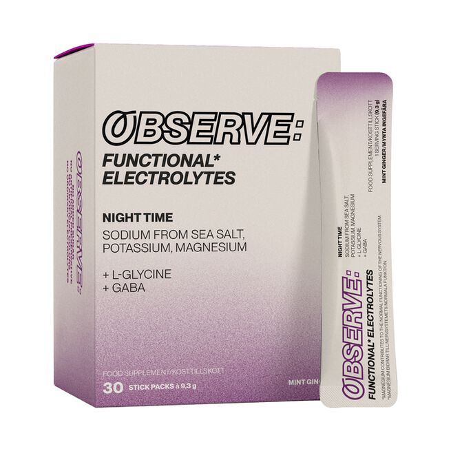 OBSERVE: NIGHT TIME Mint Ginger, 30 Stick Packs från OBSERVE: – pulver