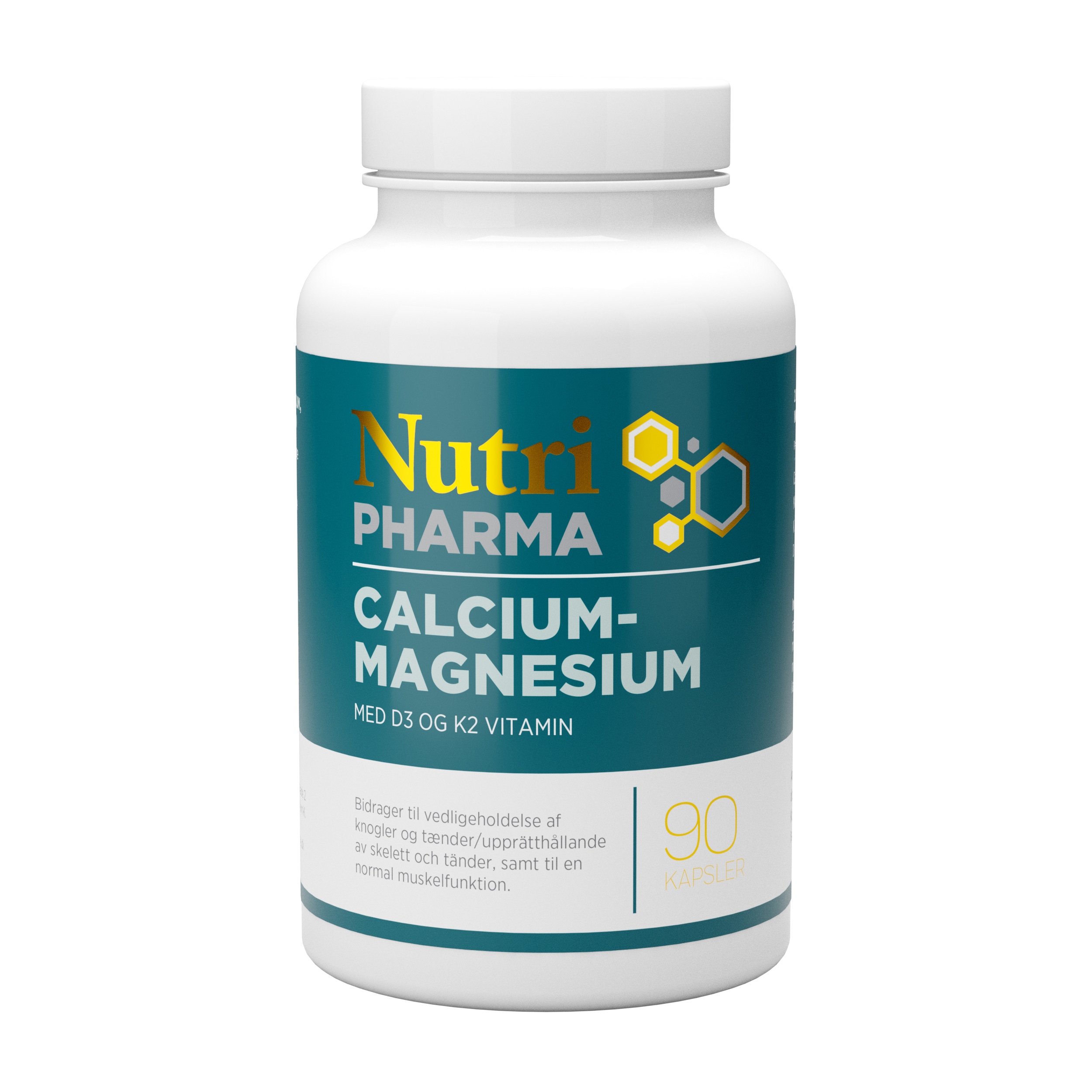 Calcium-Magnesium 90 kapslar från Nutri Pharma – kapslar