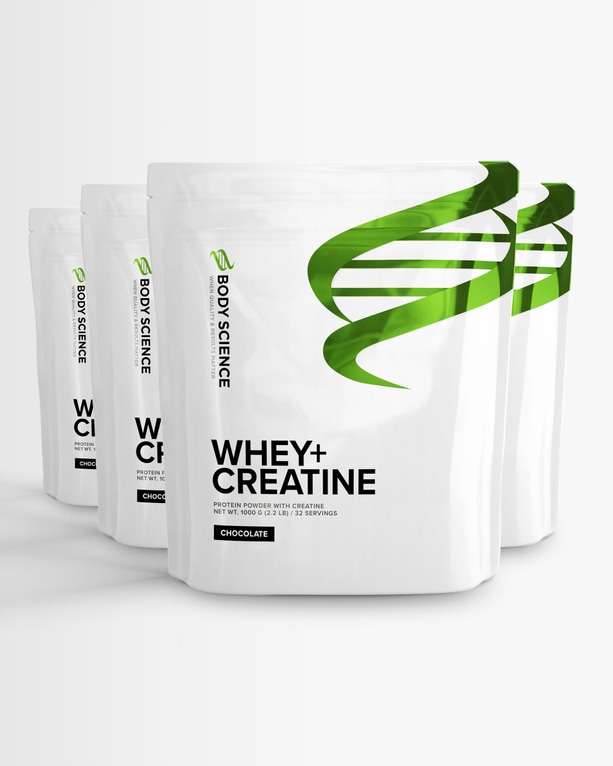 4 st Whey+Creatine från Body Science – kosttillskott