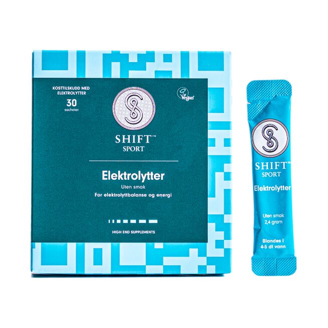 Elektrolyter Neutral sachet 30 st från SHIFT SPORT – pulver