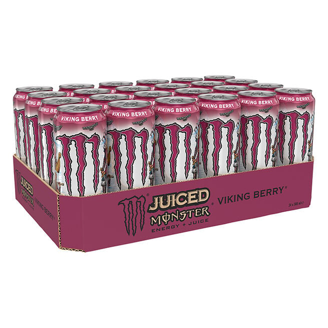 24 x Monster Energy, 50 cl, Juiced Viking Berry 2 kr pant från Monster Energy – vätskor