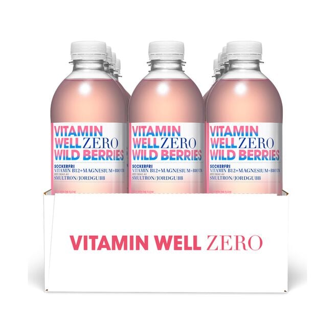 12 x Vitamin Well Zero, 500 ml, Wild Berries från Vitamin Well – vätskor