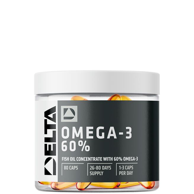 Omega-3 60% 80 kapslar från Delta Nutrition – kapslar