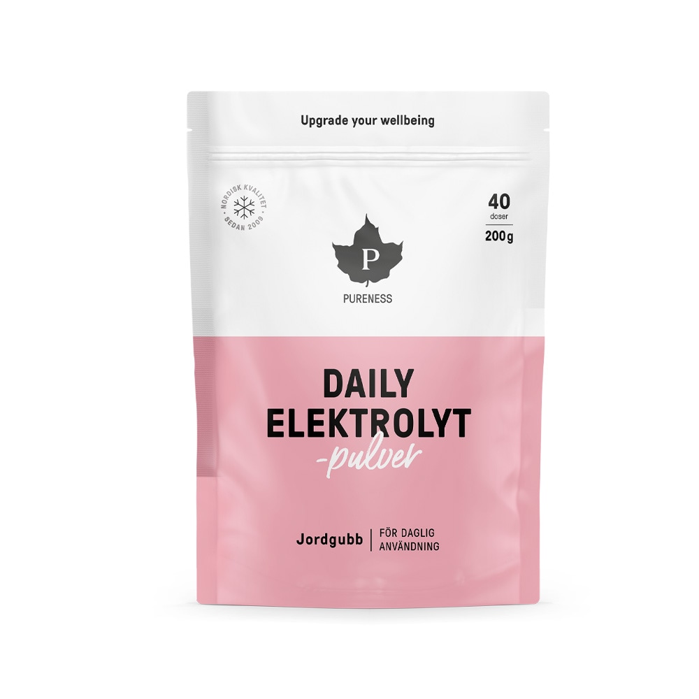 Daily Elektrolytpulver Jordgubb 200g från Pureness – pulver