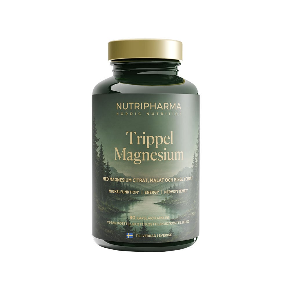 Trippel magnesium 90 kapslar från NutriPharma – kapslar