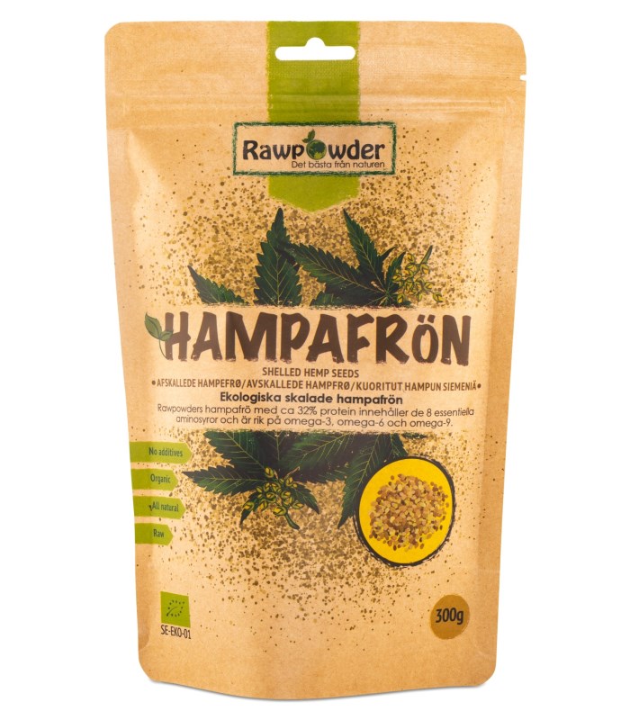 RawPowder Skalade Hampafrön från RawPowder – pulver