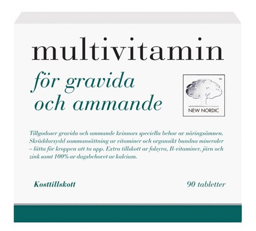 New Nordic Multivitamin för gravida och ammande 90 st från New Nordic – tabletter
