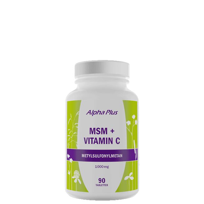 MSM + Vitamin C 90 tabletter från Alpha Plus – tabletter