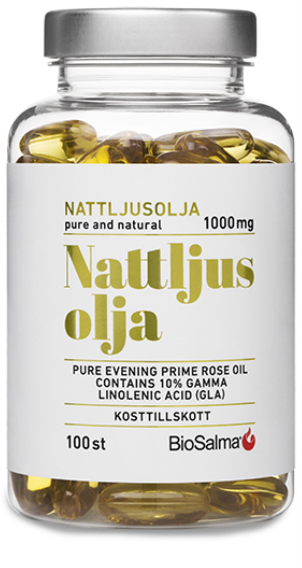 BioSalma Nattljusolja 10% GLA 1000 mg från BioSalma – kapslar