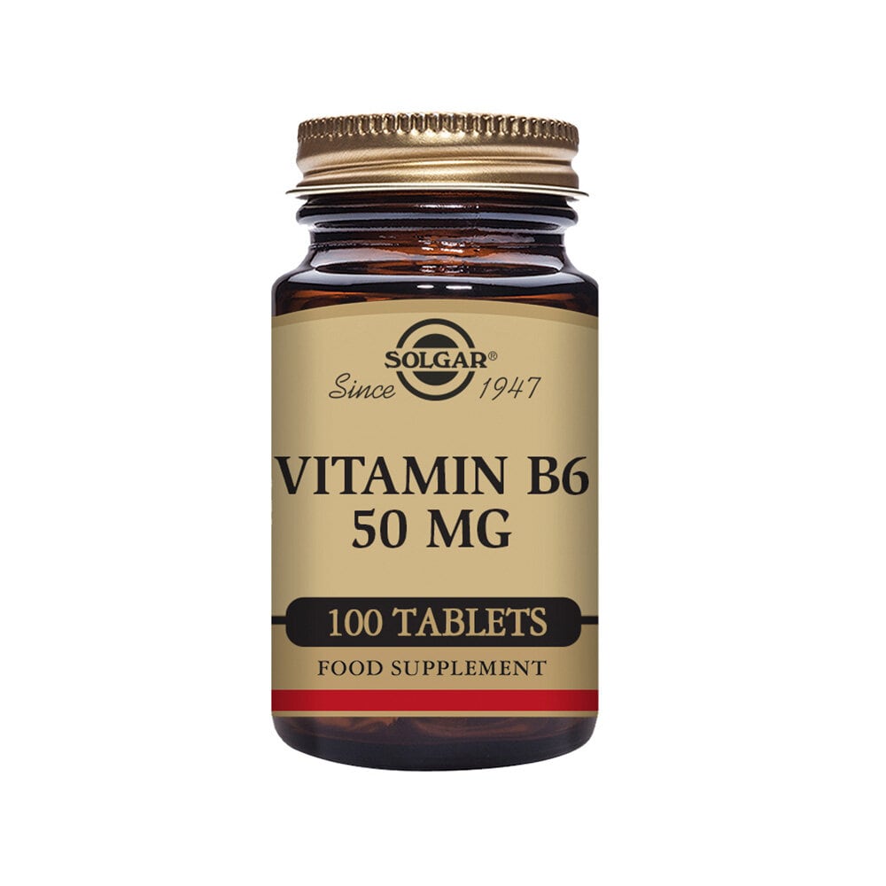 Vitamin B6 50 mg 100 tabletter från Solgar – tabletter
