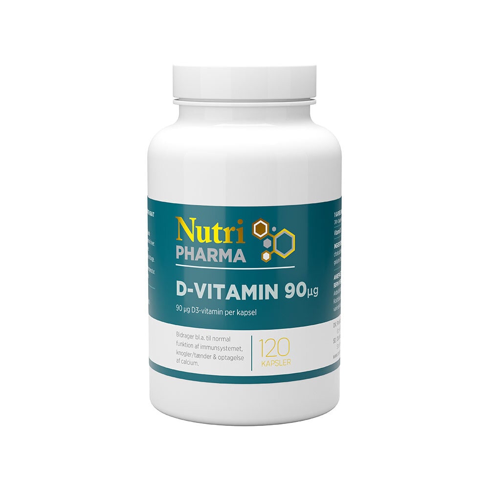 D-Vitamin 90μg 120kapslar från Nutri Pharma – kapslar