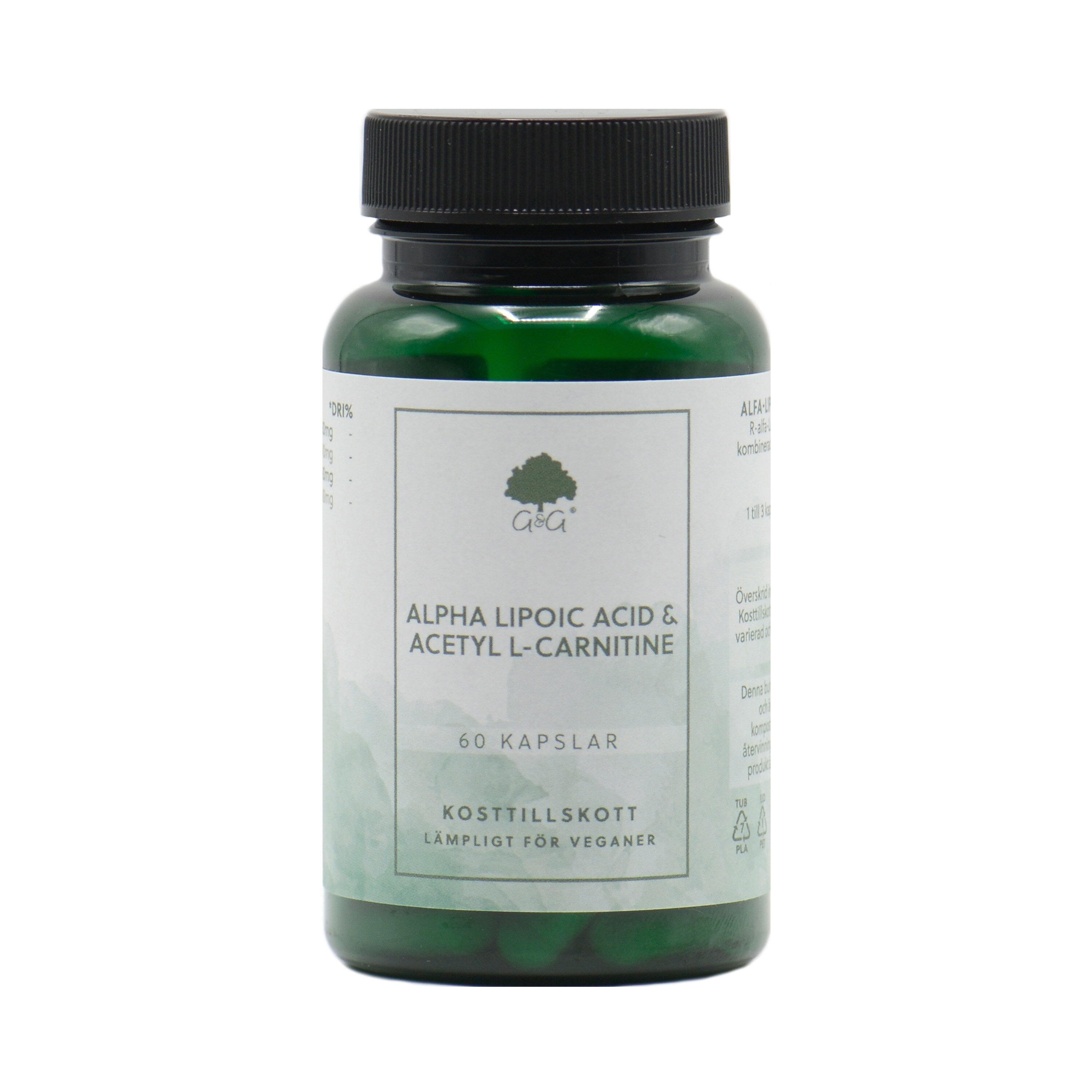 Alpha-Lipoic Acid & Acetyl L-Carnitine 60 kapslar från G&G Vitamins – kapslar