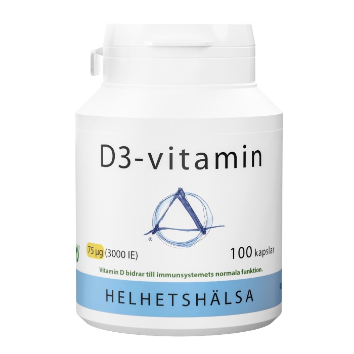 Helhetshälsa D3-vitamin 75 µg 100 kapslar  från Helhetshälsa – kapslar