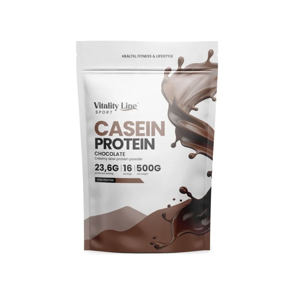 Kaseinprotein choklad 500g från Vitality Line – pulver