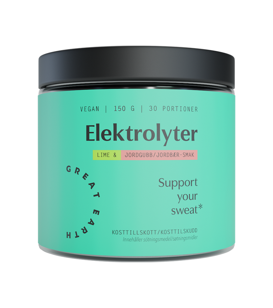 Elektrolyter jordgubb/lime från Great Earth – pulver