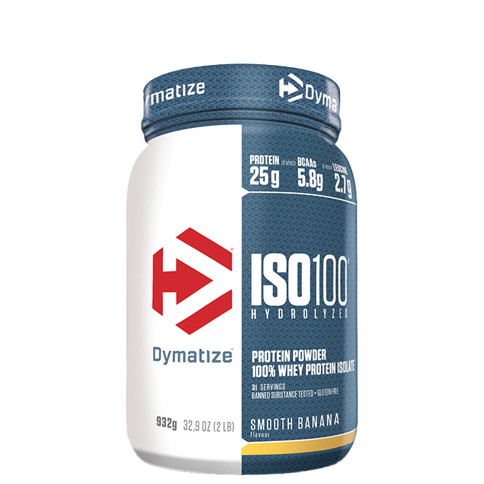 Iso-100 Vassleproteinisolat 932 g från Dymatize – pulver