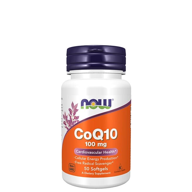 CoQ10 100 mg 50 softgels från Now Foods – kapslar