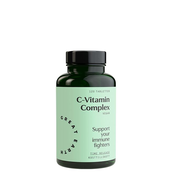 C-vitamin Complex Vegansk 120 tabletter från Great Earth – tabletter