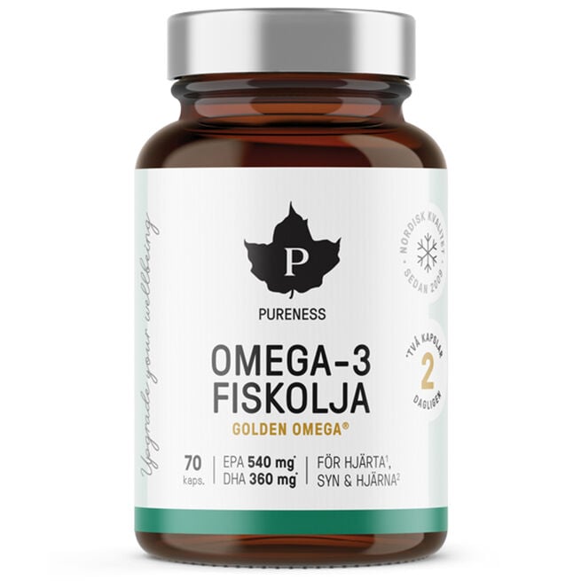 Omega-3 Fiskolja 70 kapslar från Pureness – kapslar
