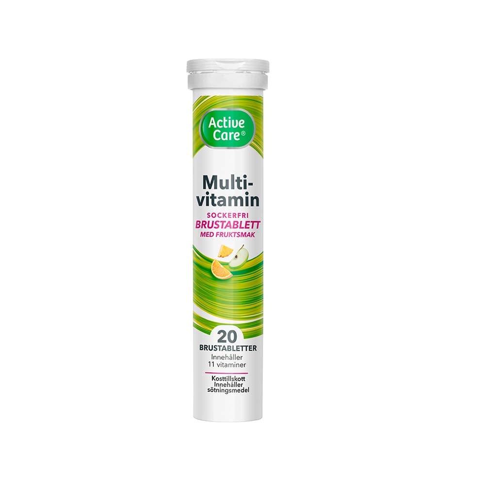 Multivitamin Fruktmix 20 brustabletter från Active Care – tabletter