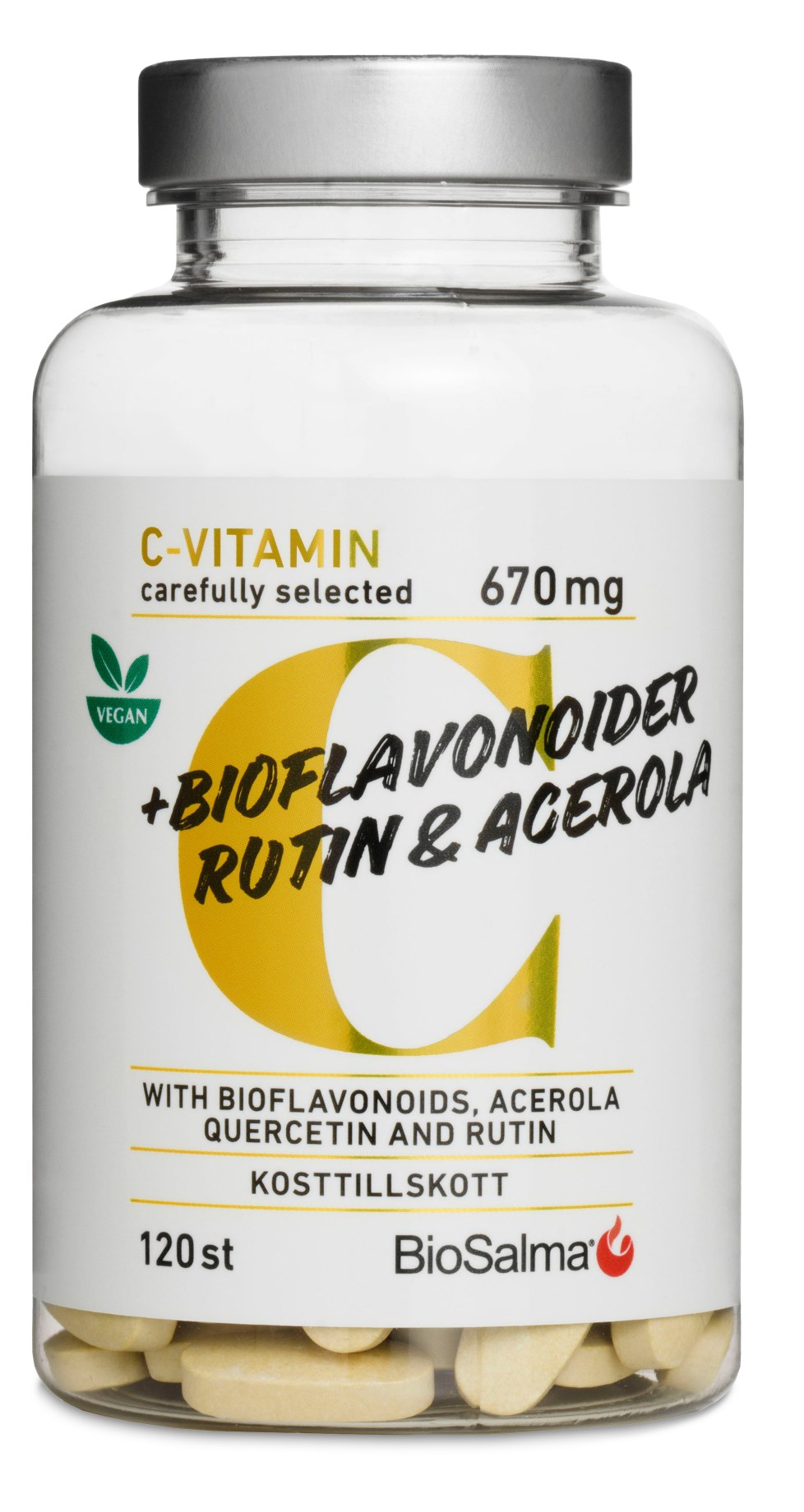BioSalma C-vitamin 670mg + Bioflavonoider från BioSalma – tabletter