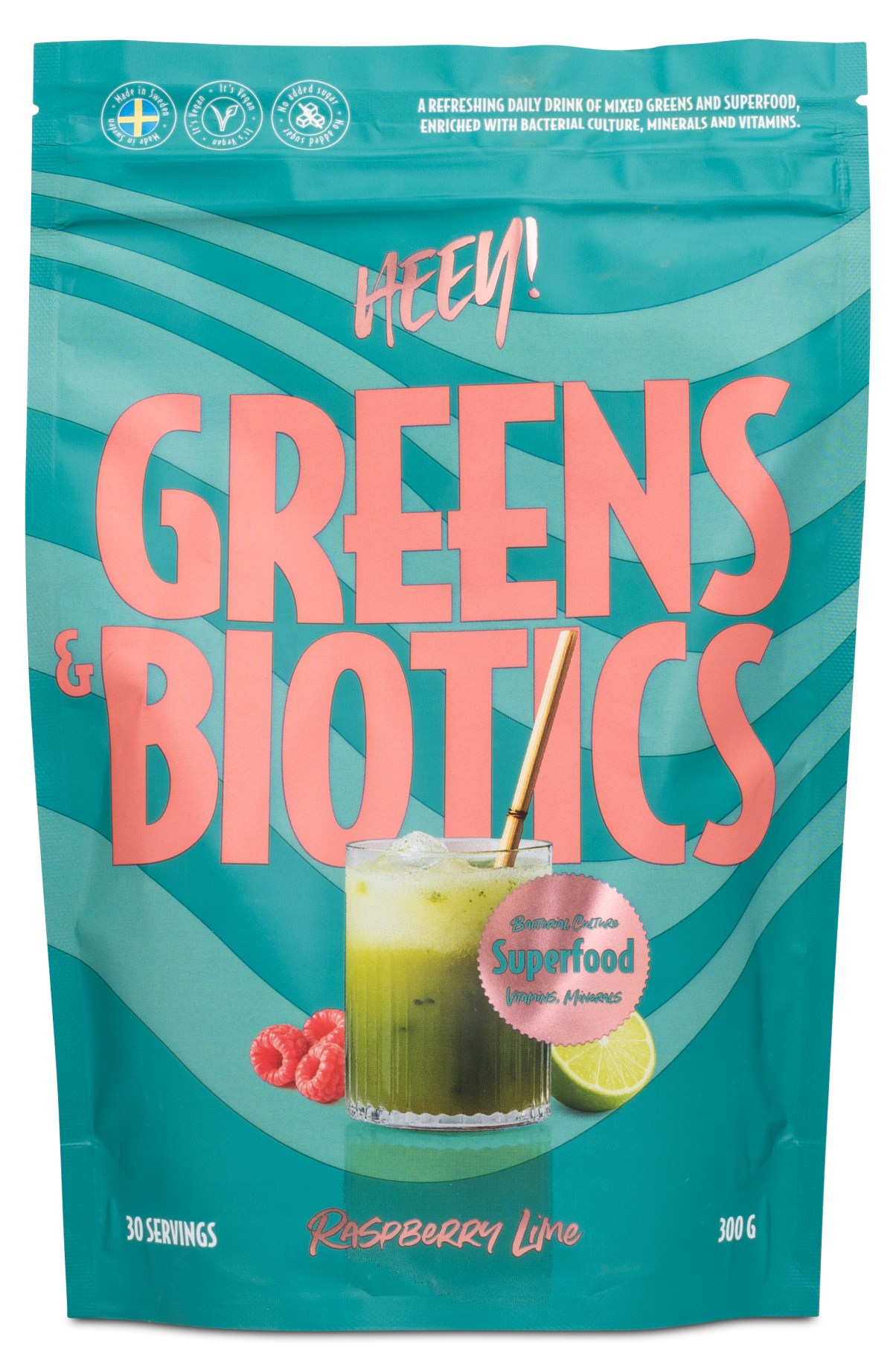 HEEY Greens & Biotics, Superfood + Probiotics från HEEY – pulver