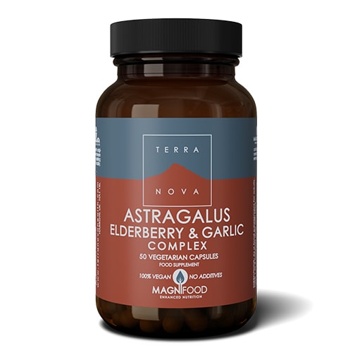 Astragalus, Elderberry & Garlic Complex 50 kapslar från Terranova – kapslar