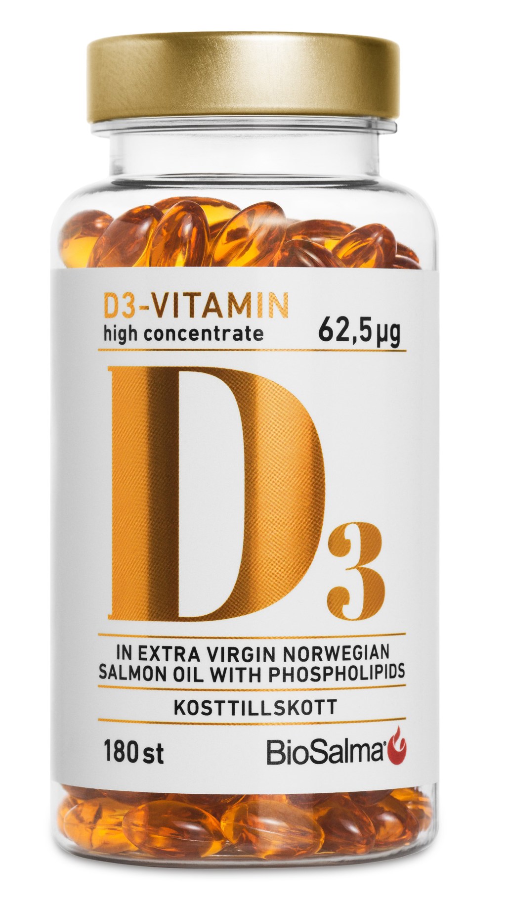 BioSalma D3-vitamin 62,5 ug High Concentrate från BioSalma – kapslar