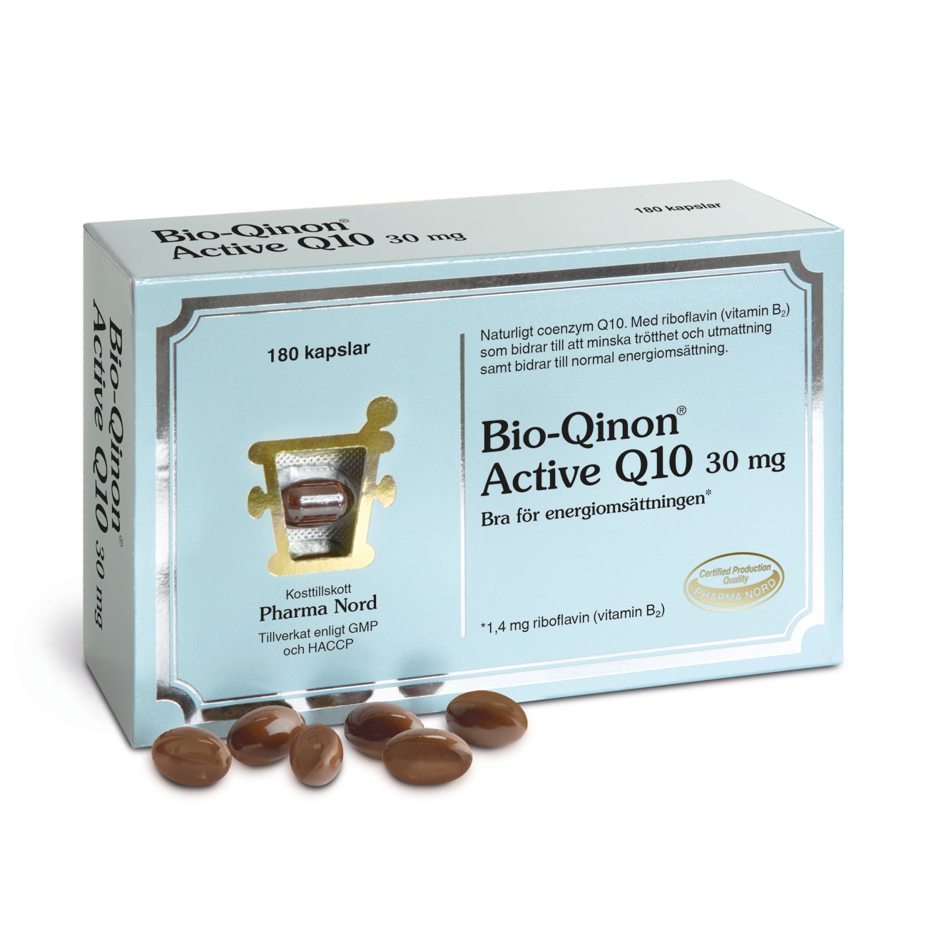 Bio-Qinon Active Q10 30mg 180 kapslar från Pharma Nord – kapslar